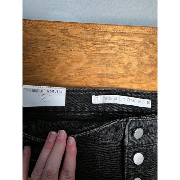 NWT Tinseltown Black High Rise Skinny Jeans Plus 15 RockerCore Grunge Vamp Fall - Picture 5 of 6